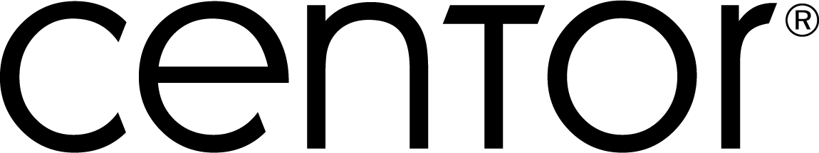 Centor+logo+reversed_background Logo of centor® in black letters, featuring a distinctive, minimalist font with the registered trademark symbol.